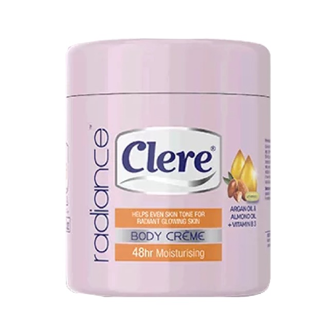 Clere radiance argan and almond oil + vitamin B3 Cream 400ml