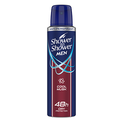 Shower to shower Anti-perspirant Cool Musk Spray